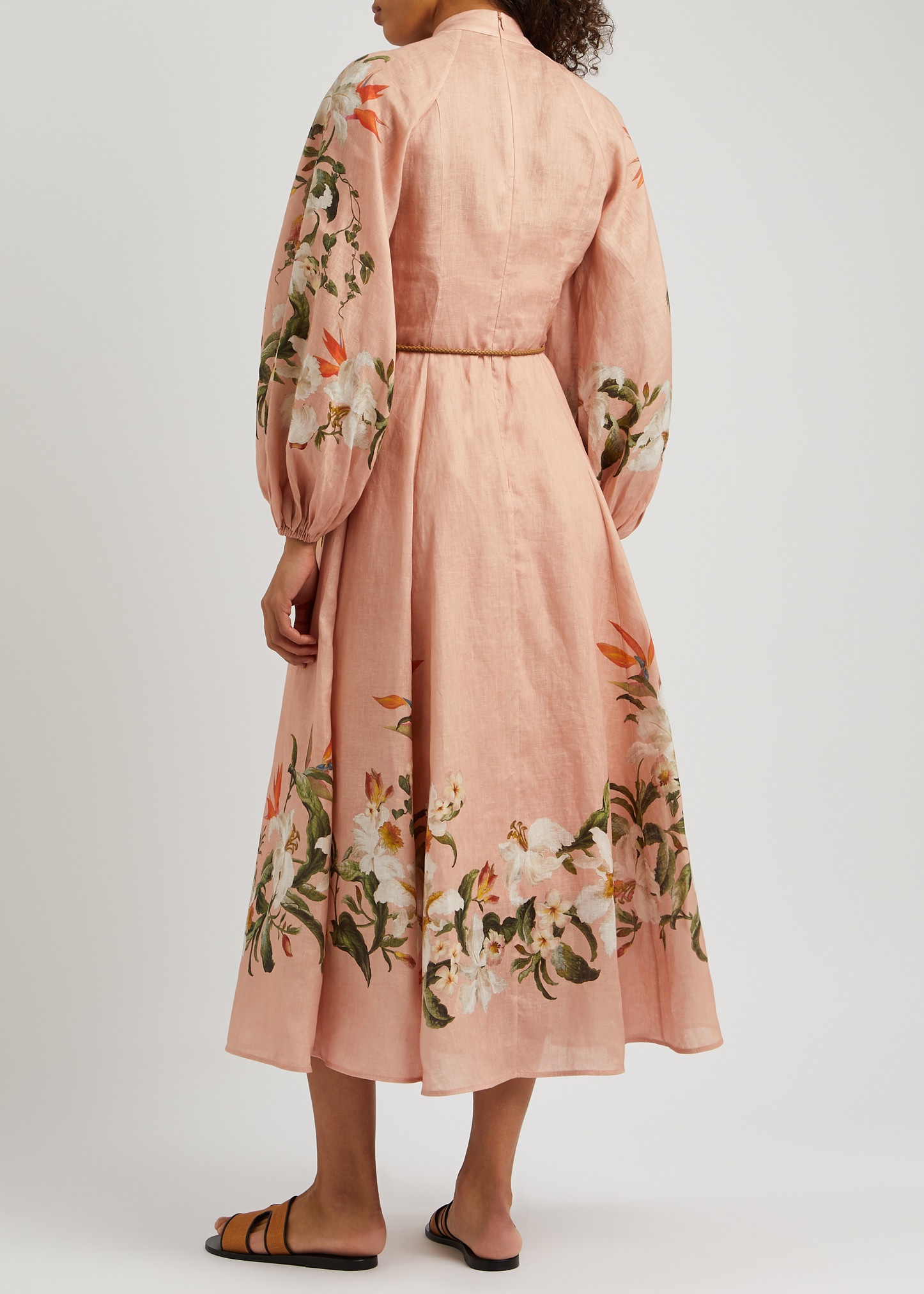 Lexi Billow floral-print linen midi dress - 3