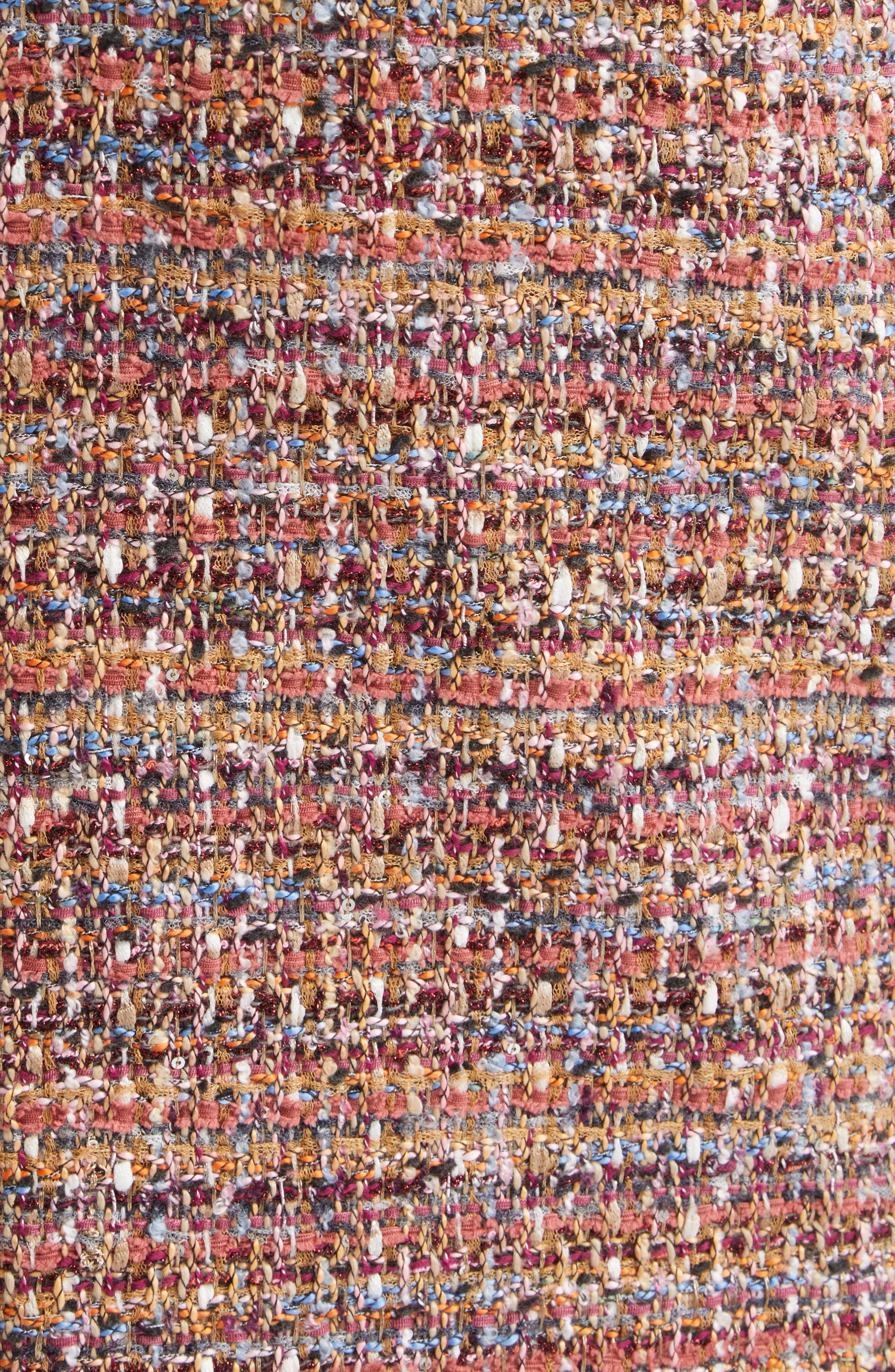 L'AGENCE Tai Tweed Midi Skirt in Mauve/Tan Multi Tweed at Nordstrom - 7
