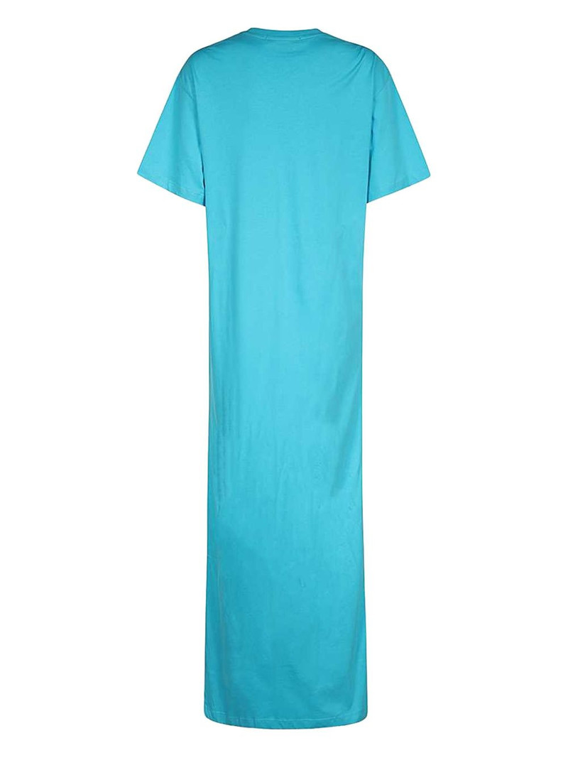 MSGM logo-print side-slit maxi dress outlook
