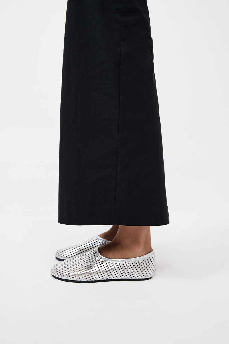 ST. AGNI Perforated Ballet Flat - Silver outlook