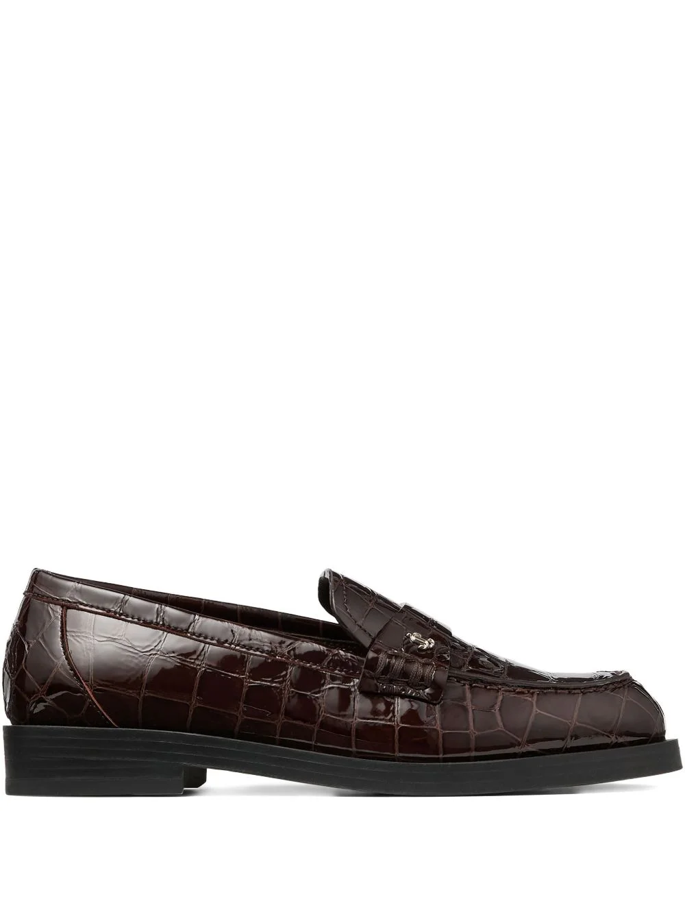 Ivy crocodile-embossed loafers - 1