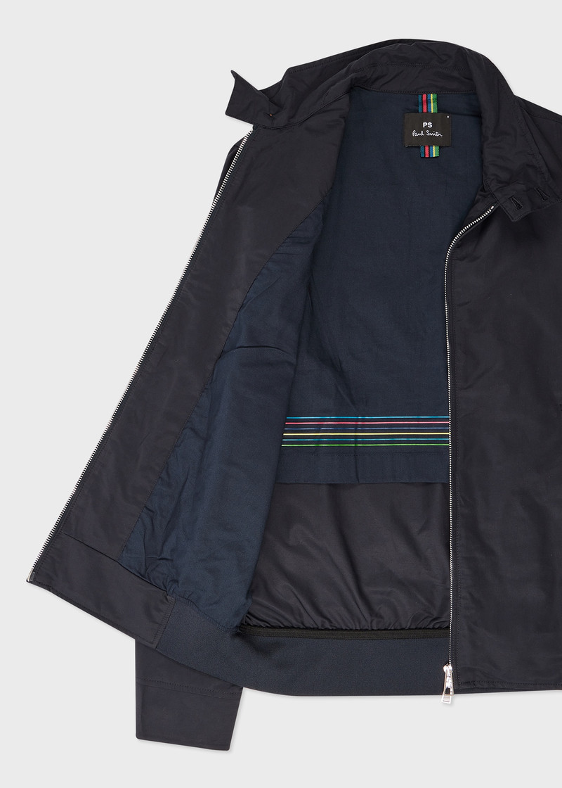 Paul Smith Navy Cotton-Nylon Harrington Jacket outlook