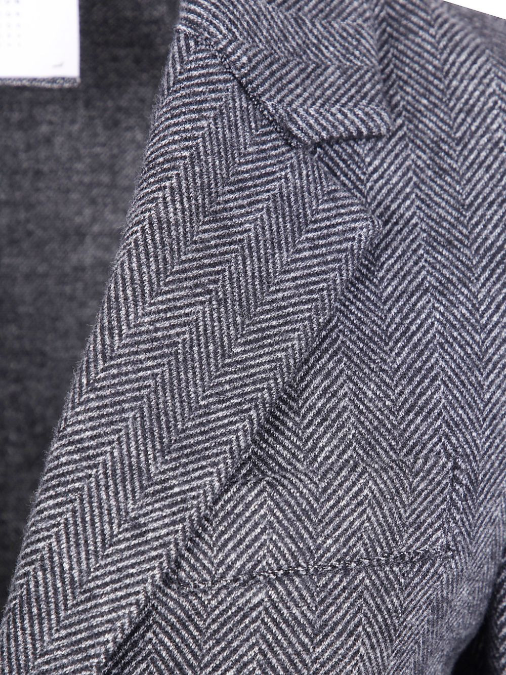herringbone-pattern wool jacket - 3