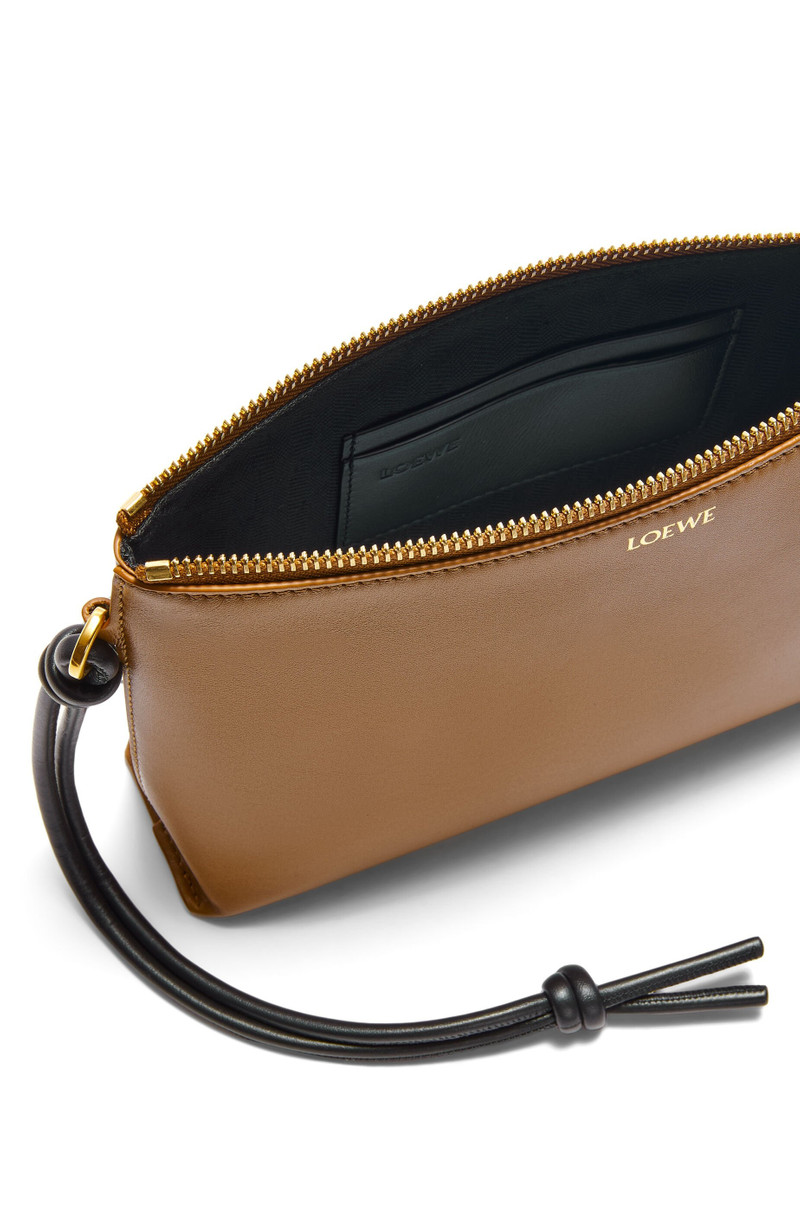Knot T pouch in shiny nappa calfskin 4