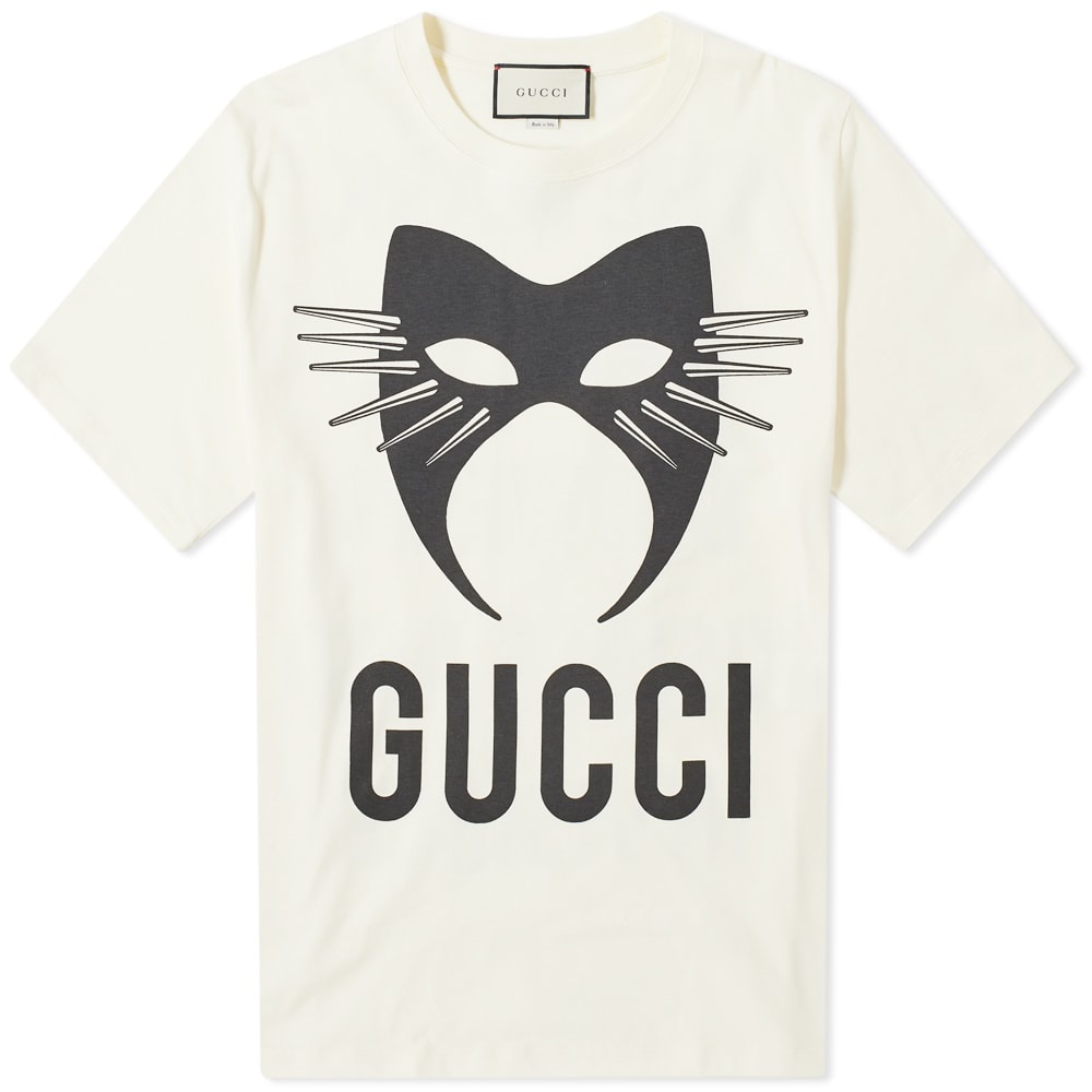 Gucci Spike Mask Print Logo Oversized Tee - 1