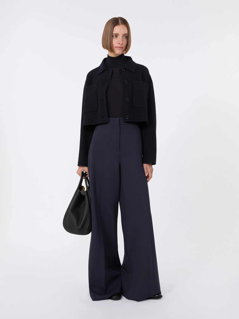 Max Mara Stockinette-stitched wool polo-neck sweater - ULTRAMARINE outlook