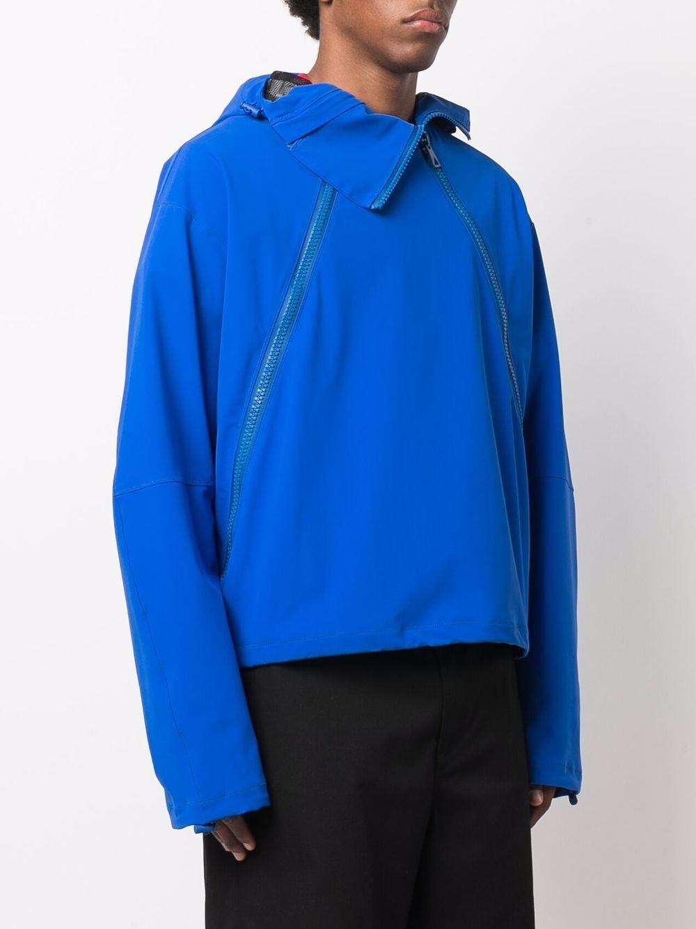 zip-fastening hooded top - 3