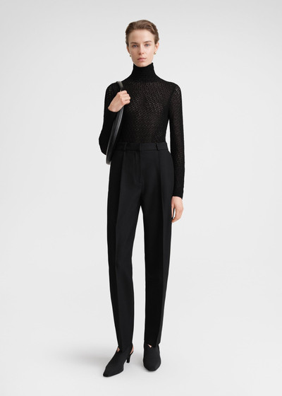 Totême Single-pleat tapered trousers black outlook
