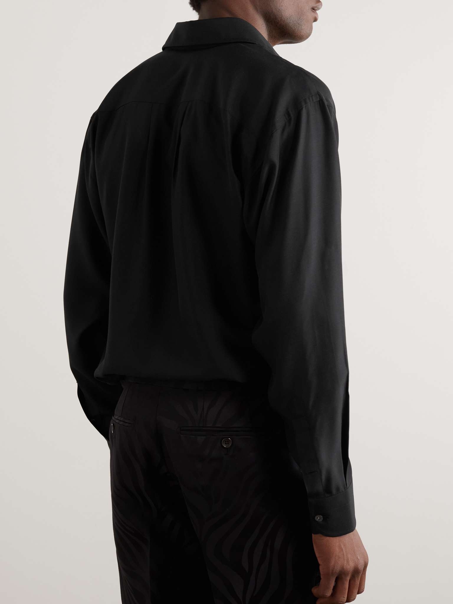 Cutaway-Collar Silk-Blend Shirt - 3