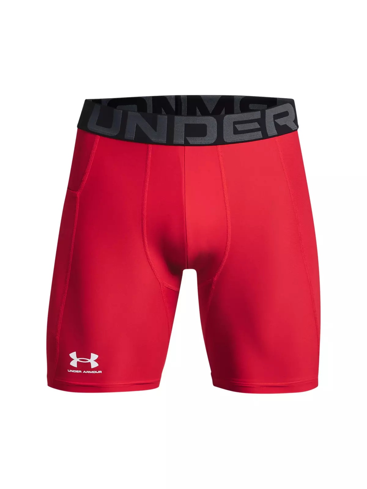 Men's HeatGear Armour Compression Shorts-Red - 5