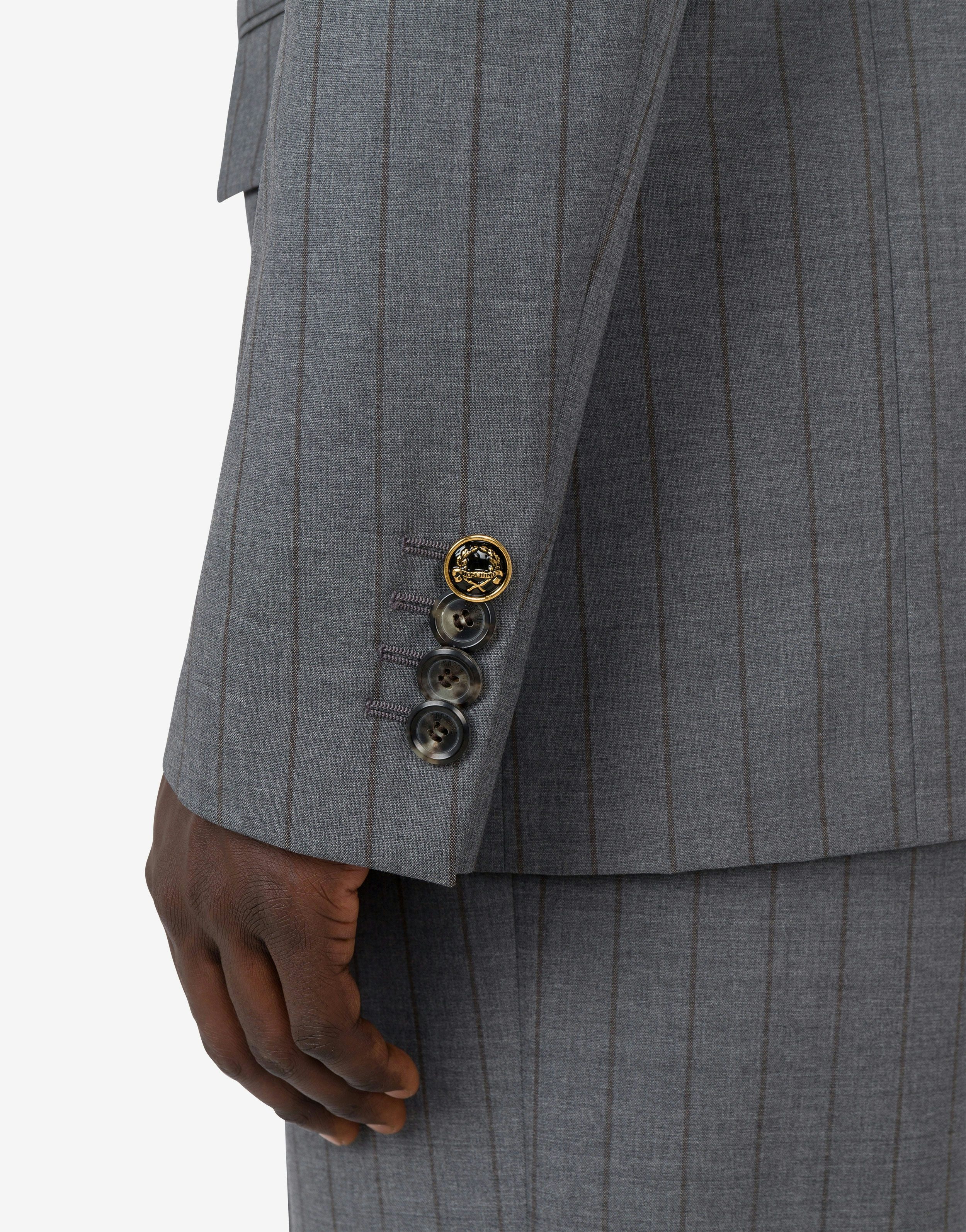 WOOL PINSTRIPE JACKET - 4