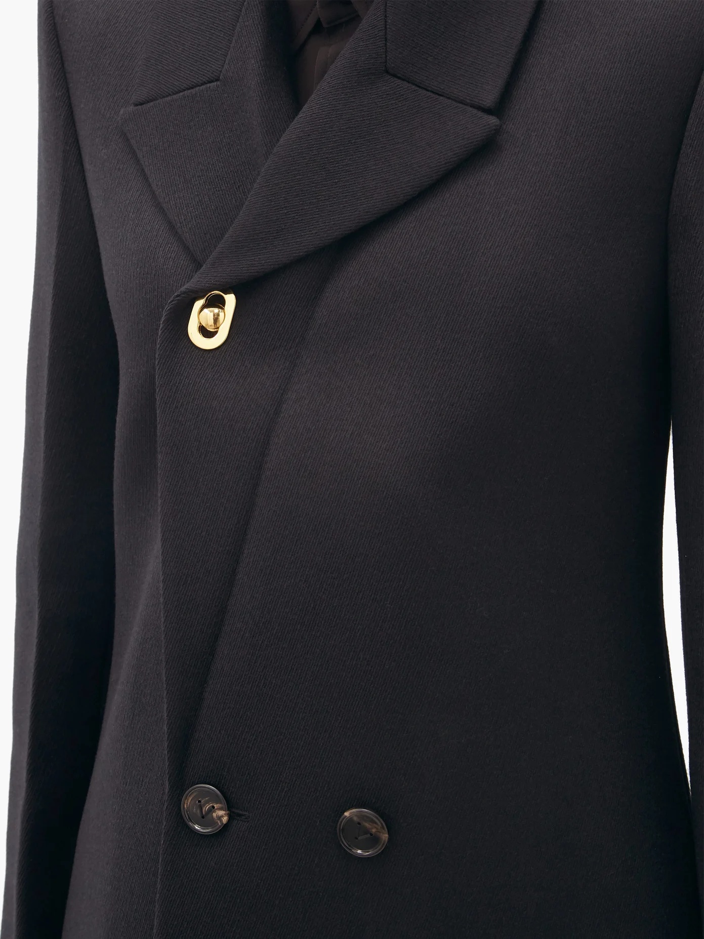 Double-breasted wool-blend twill coat - 3