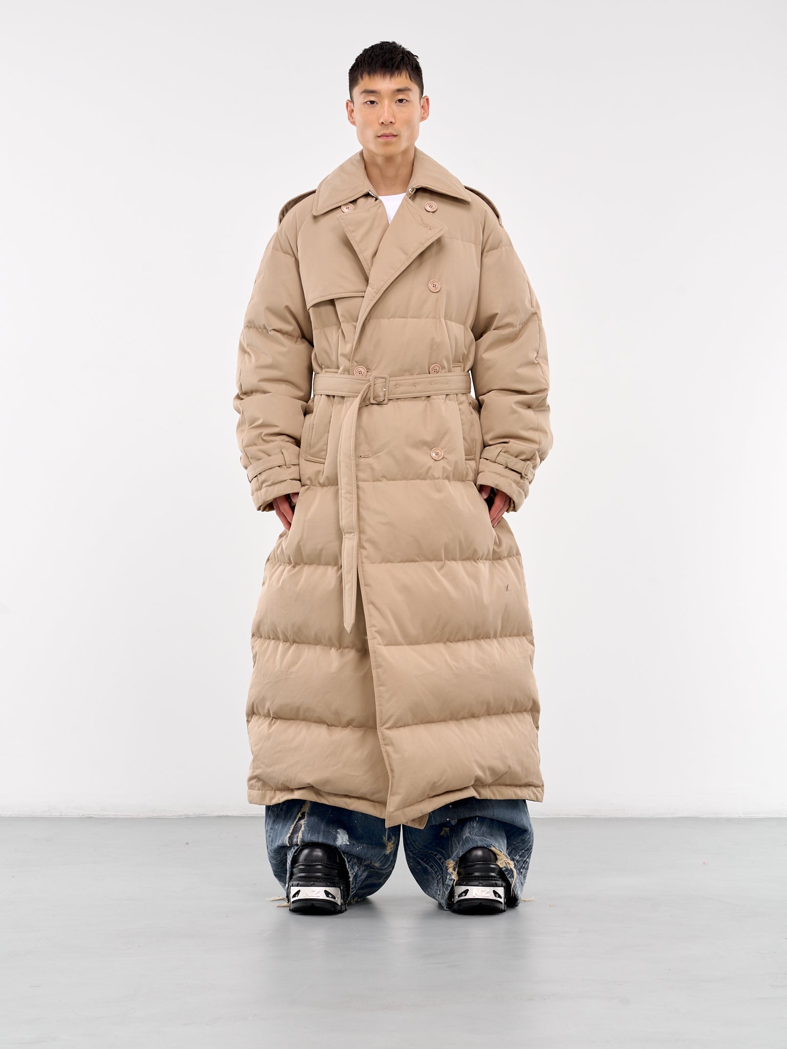 Puffer Trench Coat - 1
