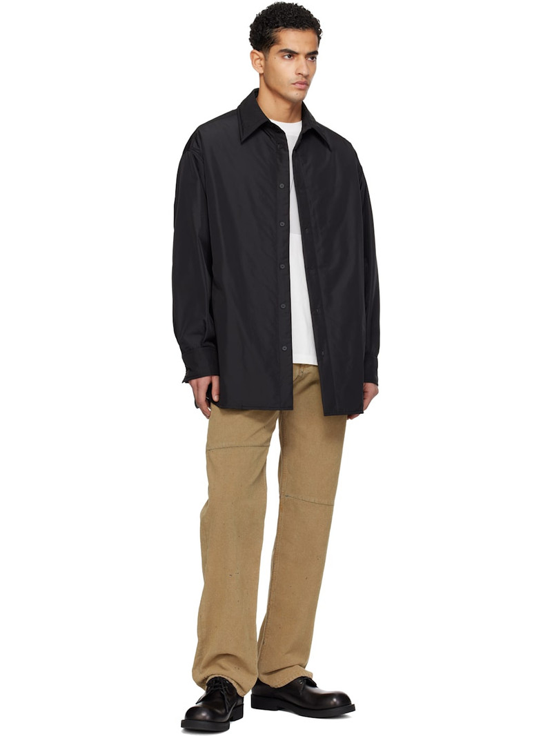 MM6 Maison Margiela Black Padded Overshirt outlook