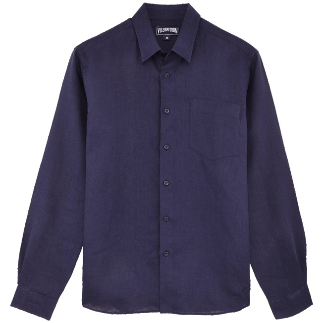 Men Linen Shirt Solid - 1