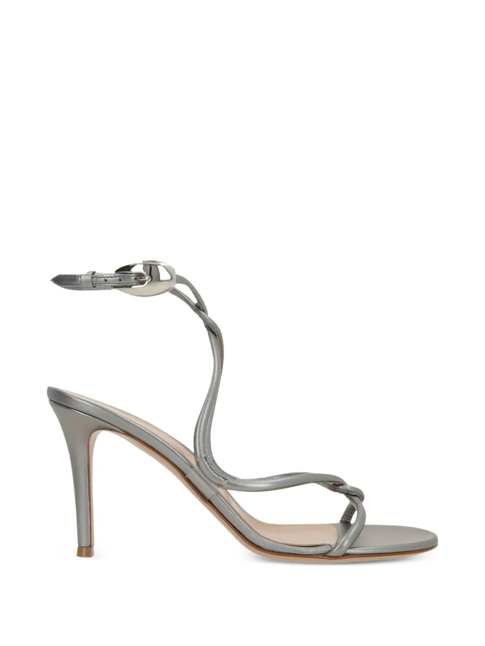 knotted-buckle heeled sandals - 1