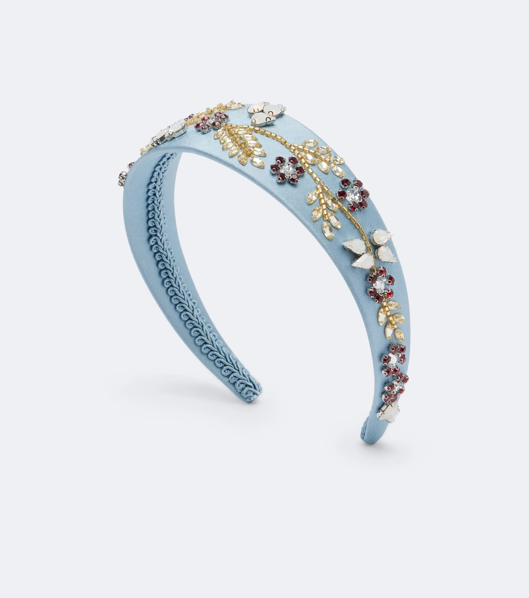 Embellished satin headband - 1