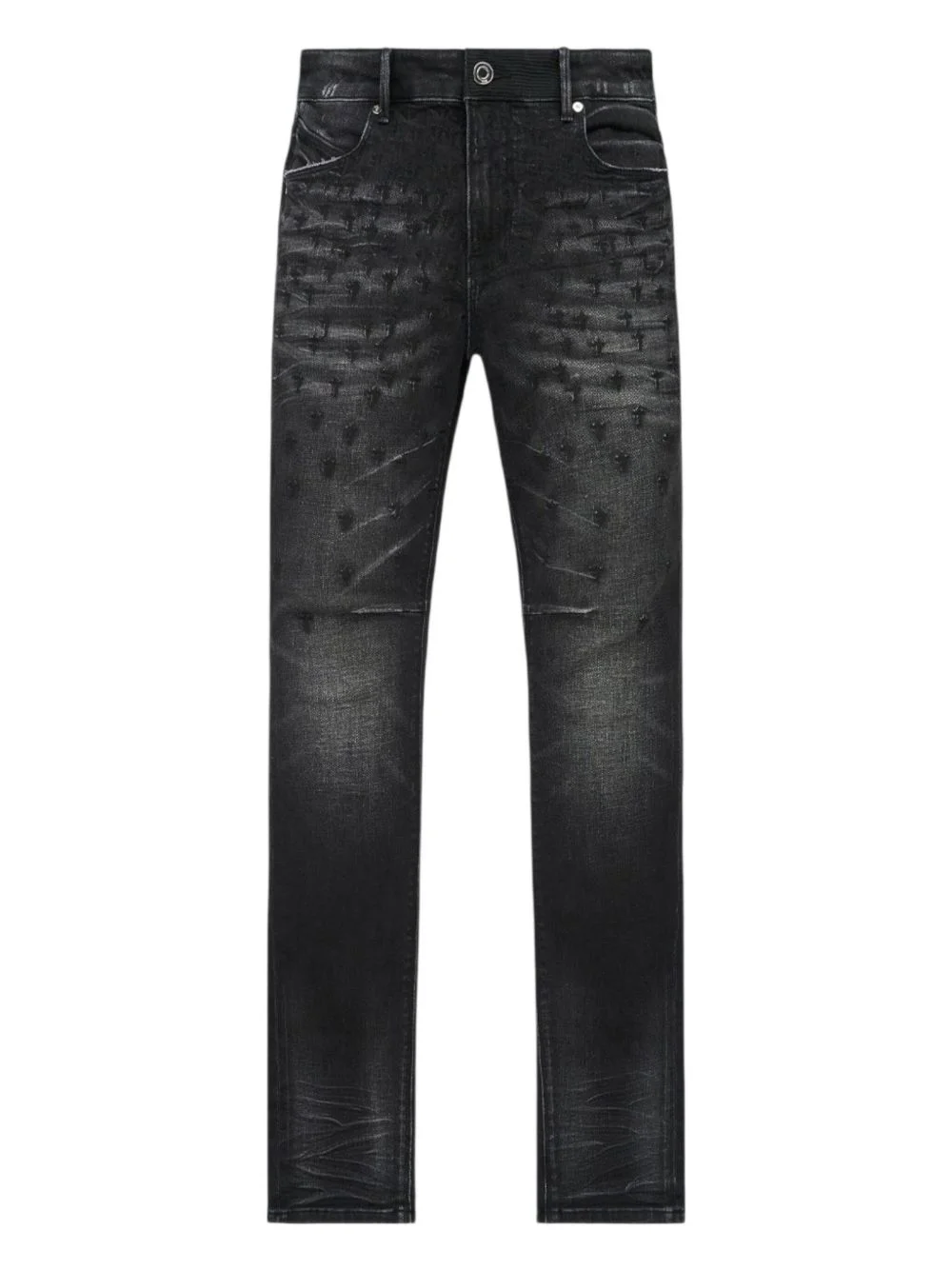 cross embroidery bryant jeans - 1