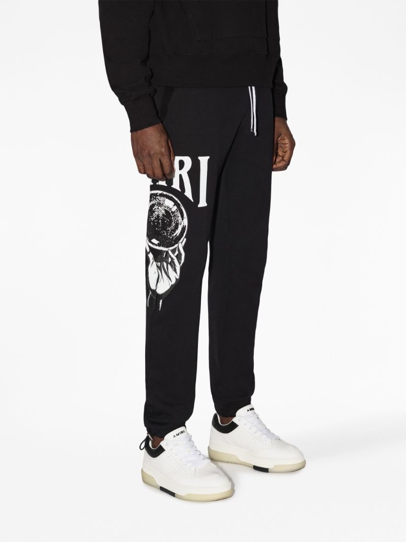 graphic-print cotton track pants - 3