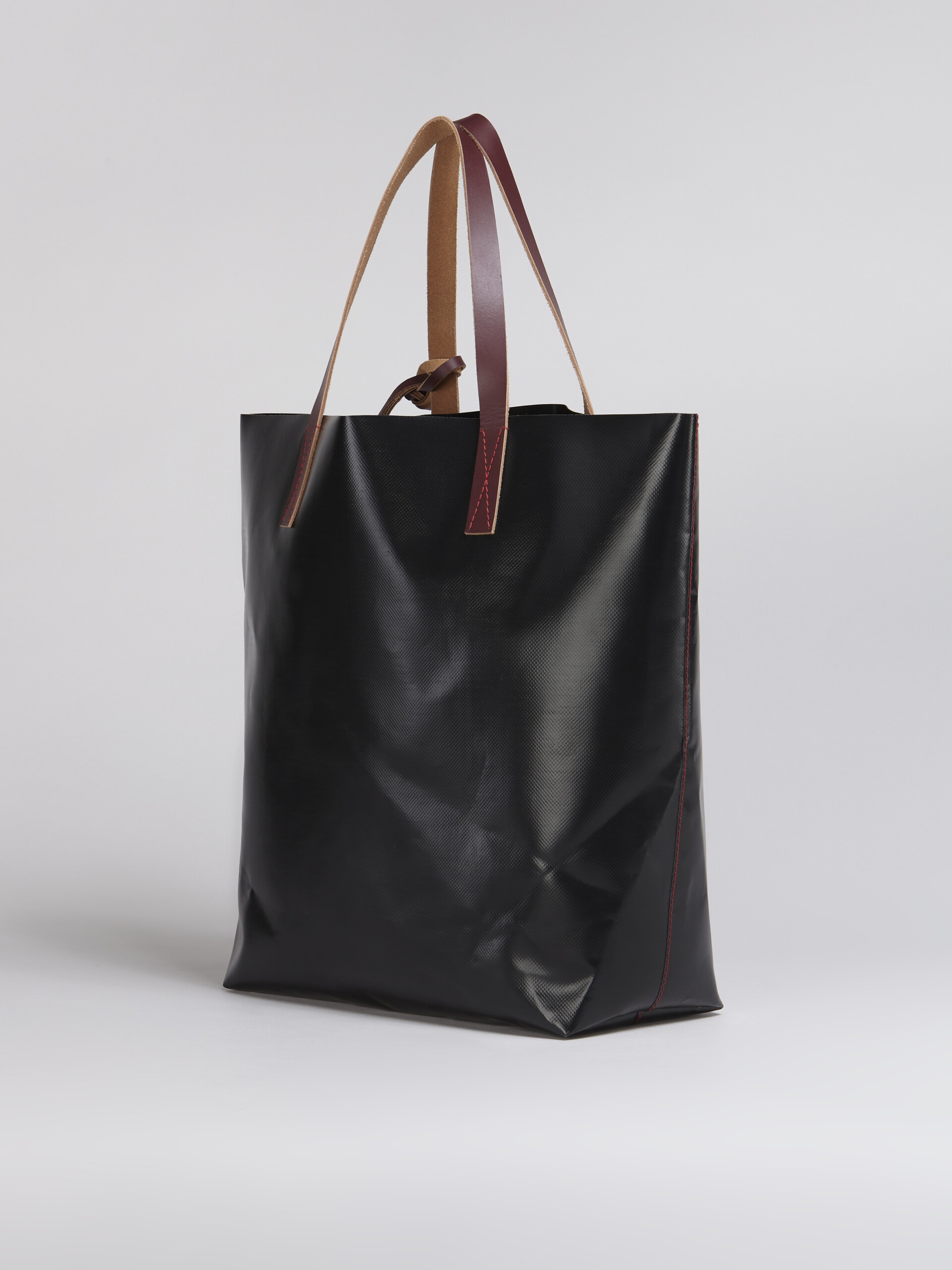 BLACK TRIBECA PVC SHOPPING BAG - 3