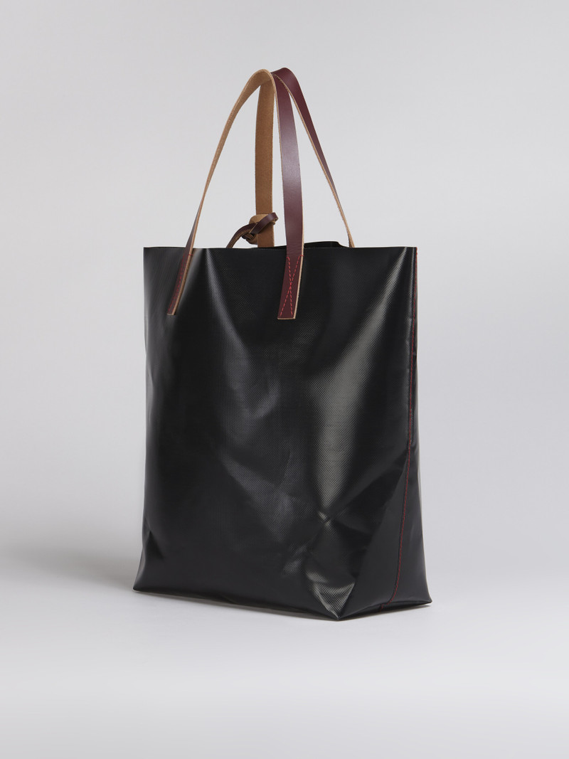 BLACK TRIBECA PVC SHOPPING BAG 3