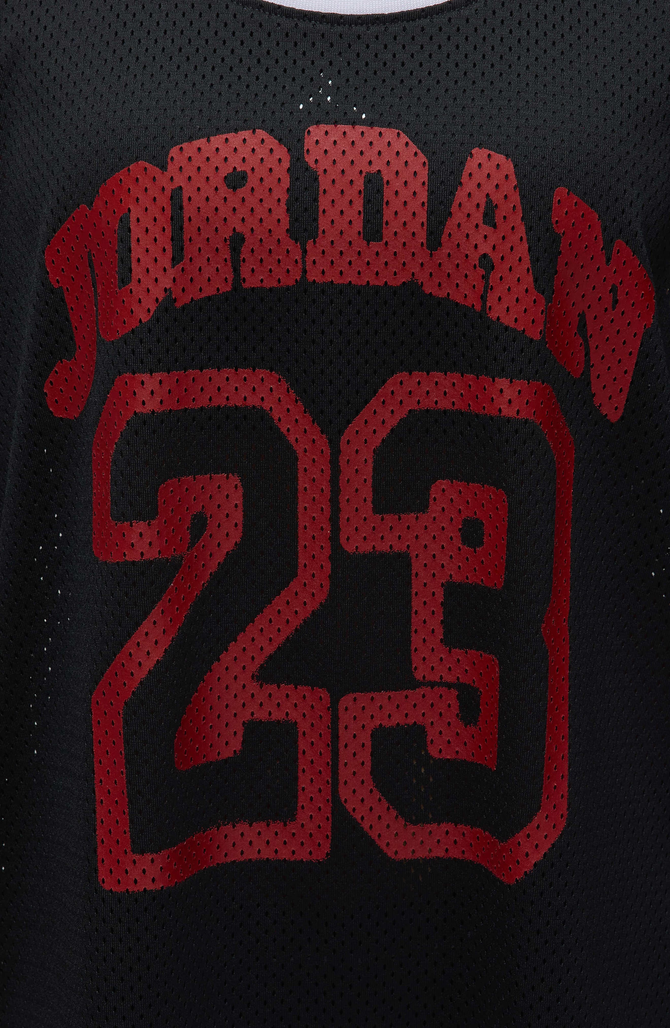 Jordan 40th Anniversary Mesh Tank Jersey in Black/Varsity Red/White at Nordstrom - 3