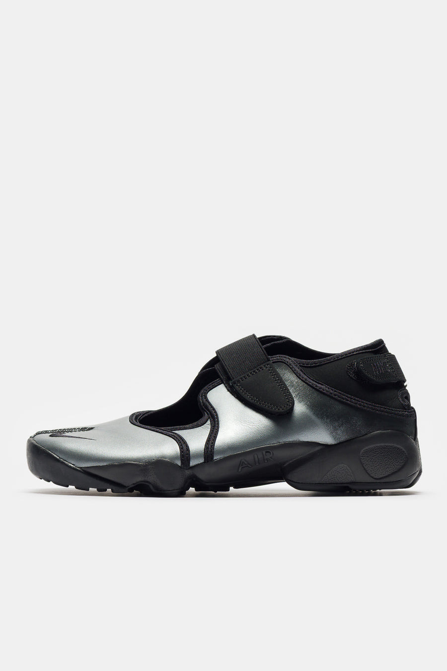 Air Rift Leather Sneaker in Metallic Silver/Black - 1