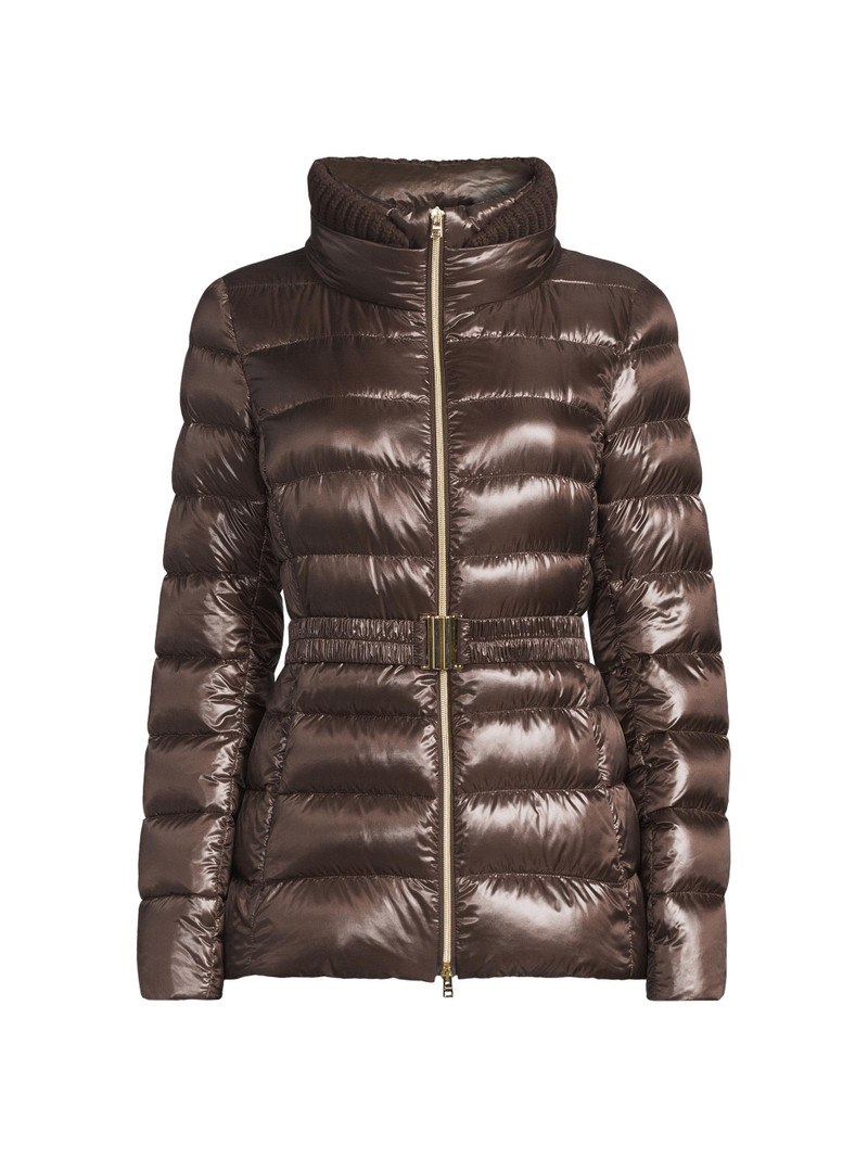 Women's Iconico Claudia Quilted Down Jacket - Marrone Scuro 1