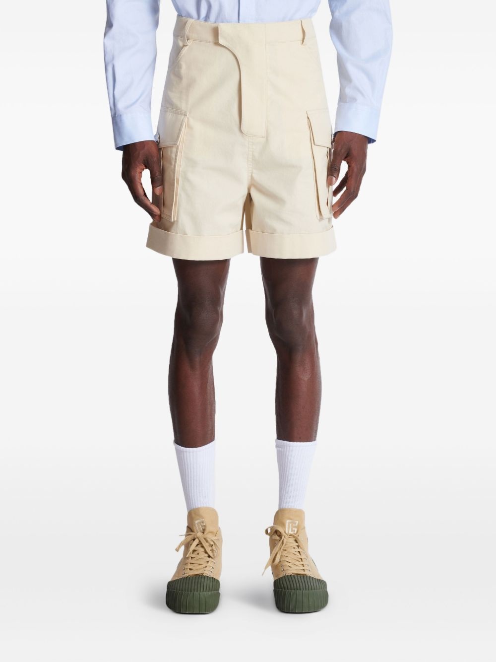 cotton cargo shorts - 3