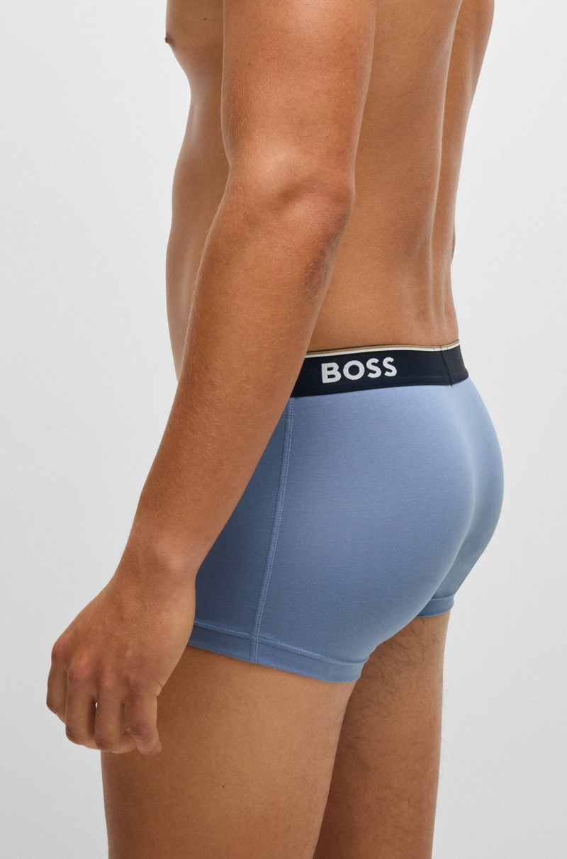 THREE-PACK OF STRETCH-COTTON TRUNKS WITH LOGO WAISTBANDS 5