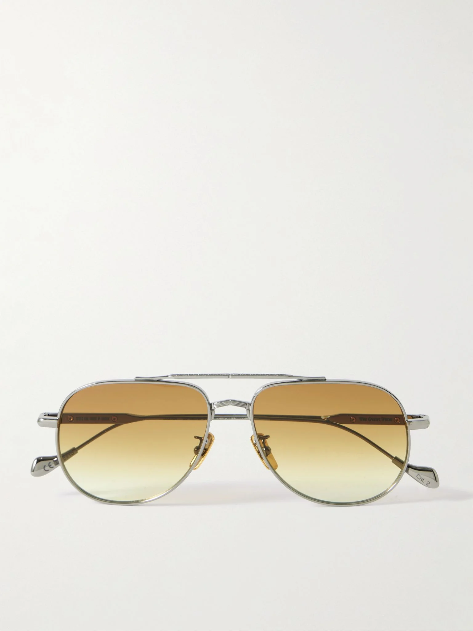 + The Great Frog Bowie Aviator-Style Titanium Sunglasses Silver - 1