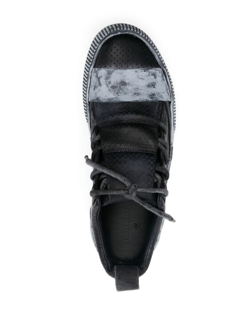 distressed-finish trainers - 4