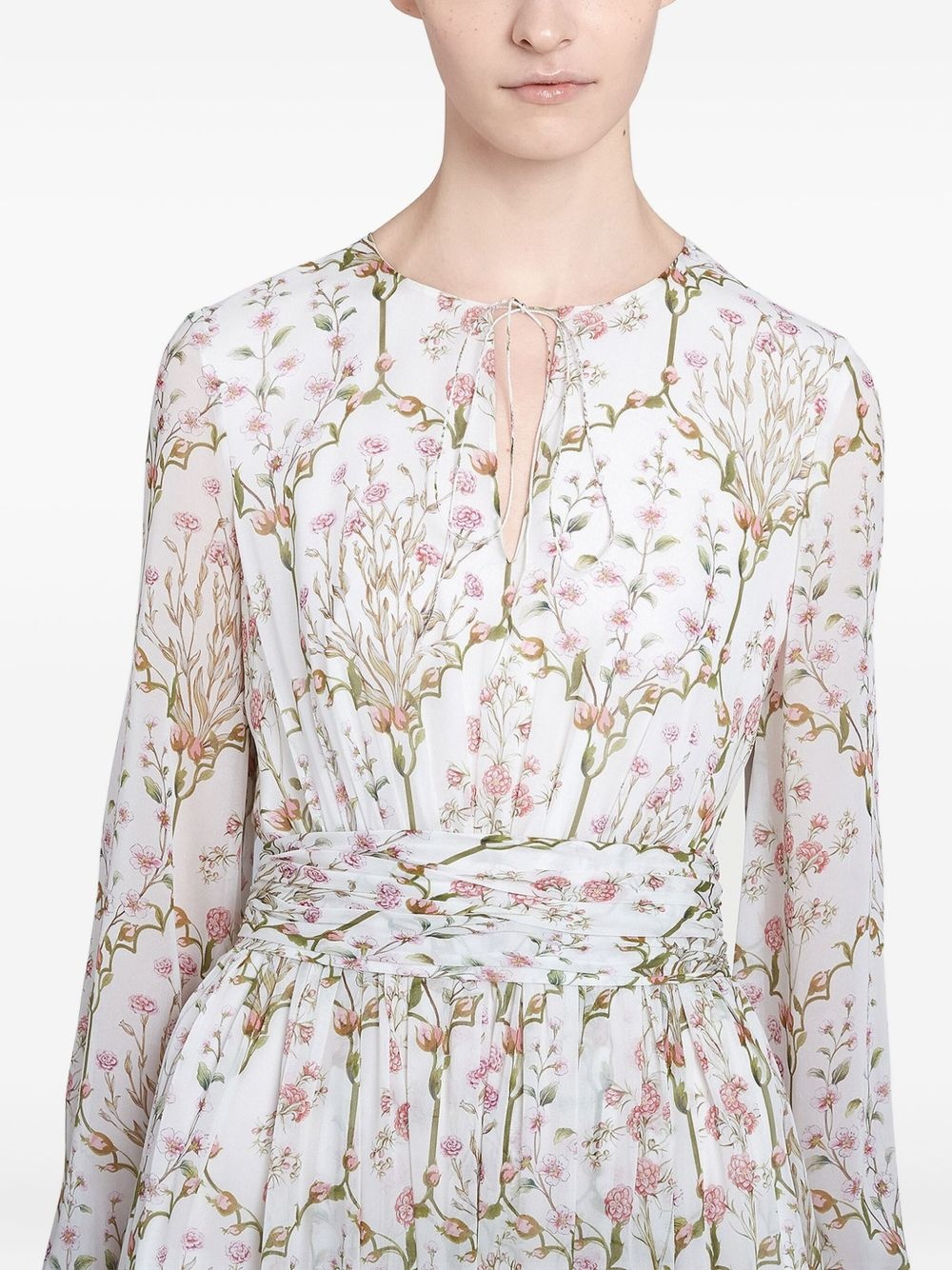 floral-print long-sleeve dress - 6