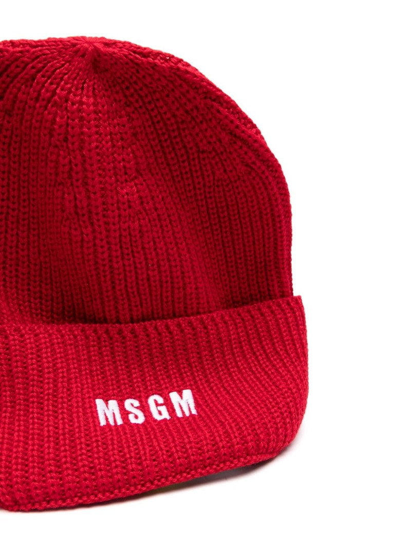 MSGM logo-embroidered beanie outlook