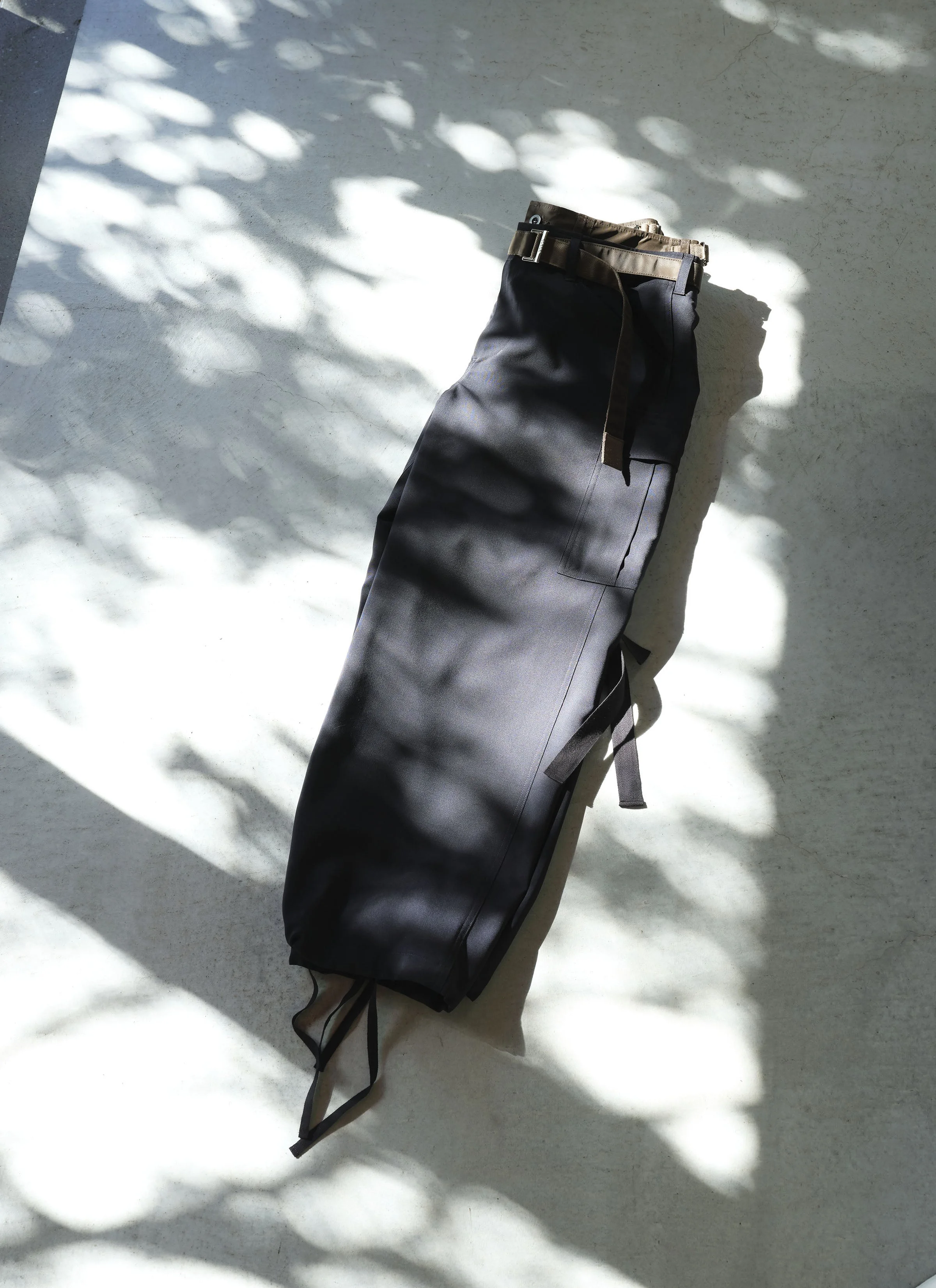 Wool Suiting x Nylon Twill Pants - 1