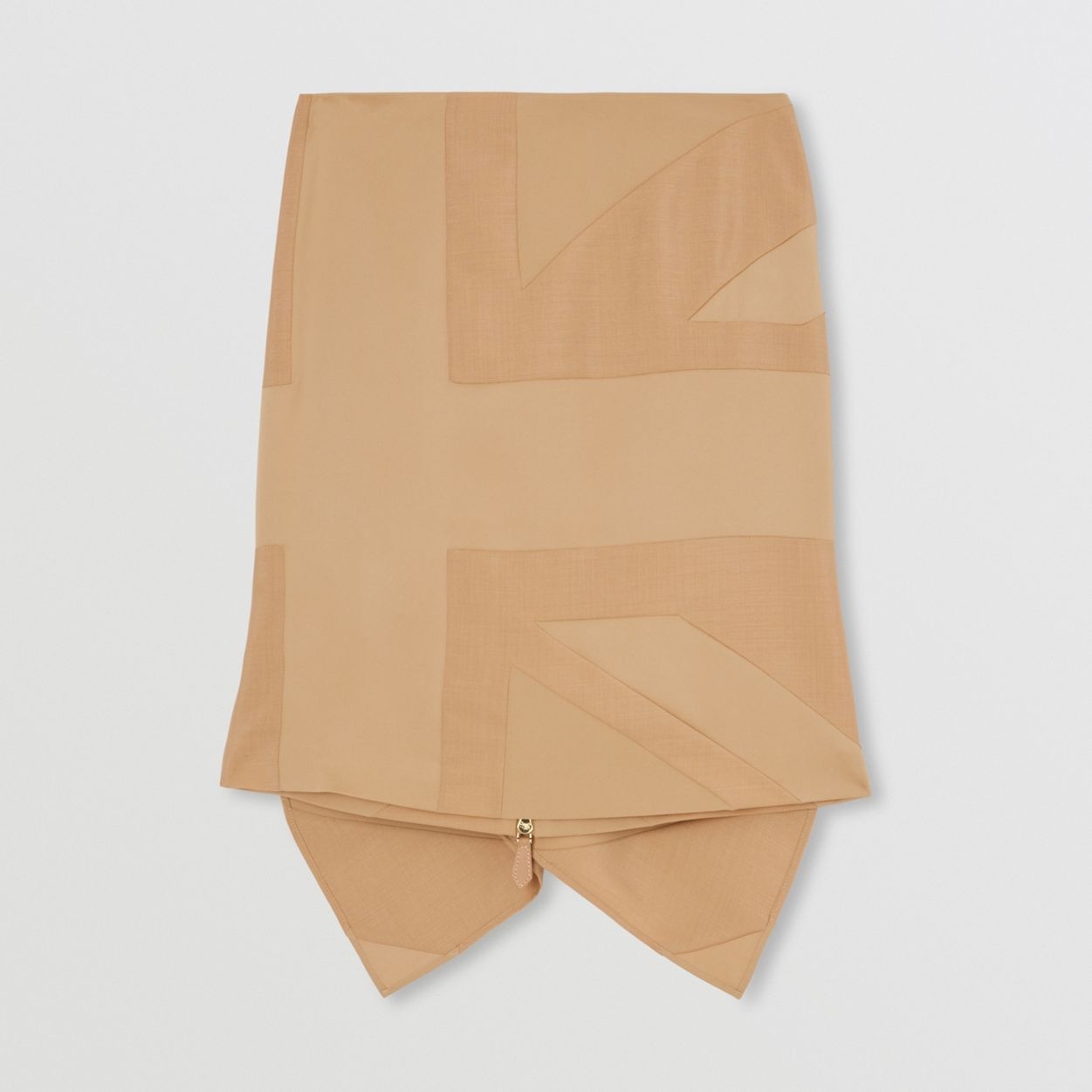 Flag Intarsia Satin Skirt - 1