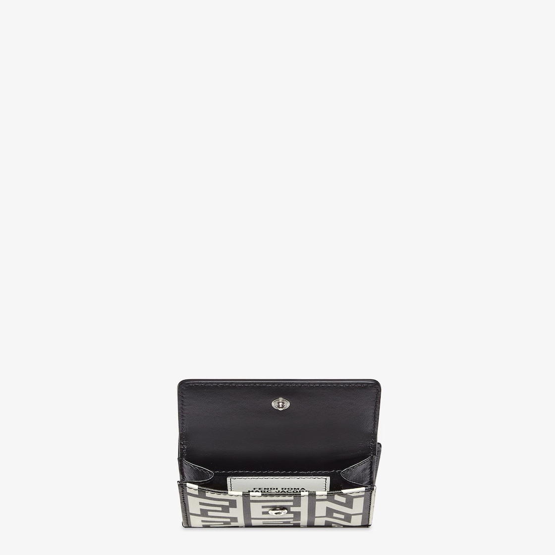Compact design Fendi Roma tri-fold wallet with a roomy internal bill compartment and three concealed 3