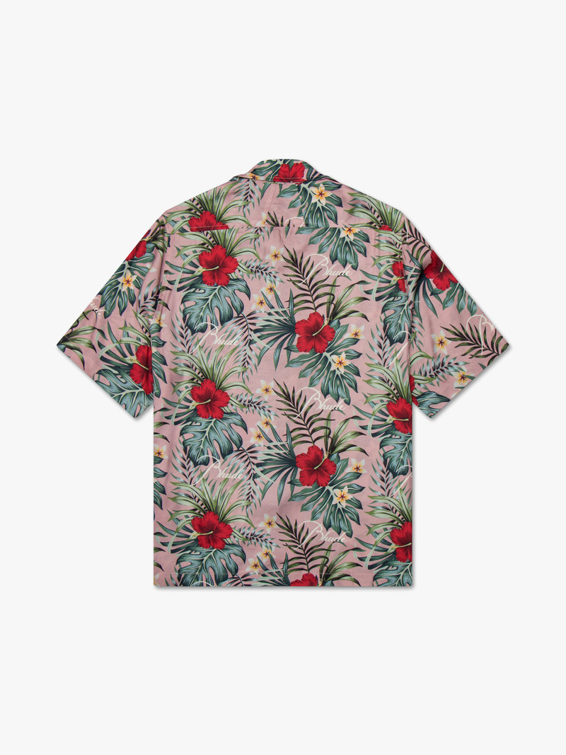 Rhude HAWAIIAN LOGO RAYON SHIRT outlook