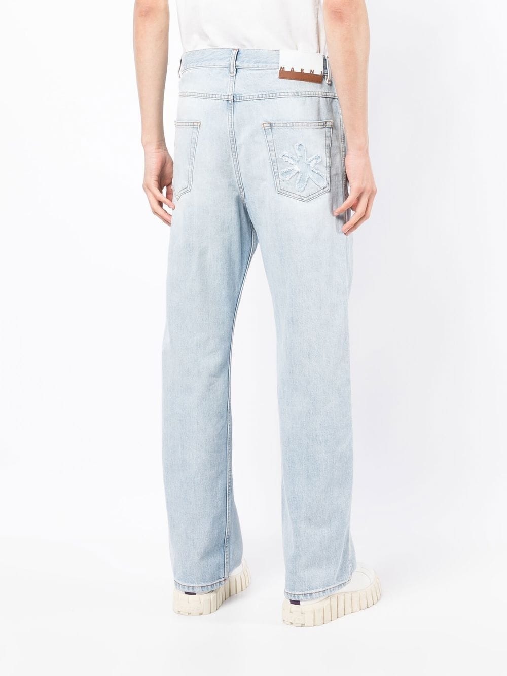 light-wash straight-leg jeans - 4