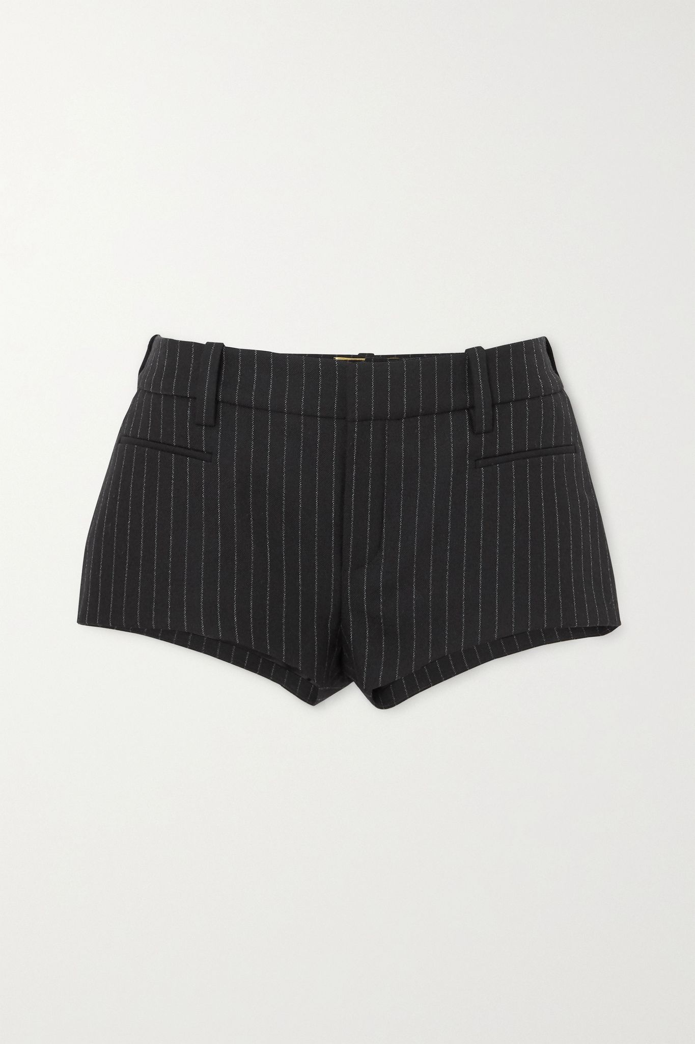 Pinstriped wool-twill shorts - 1