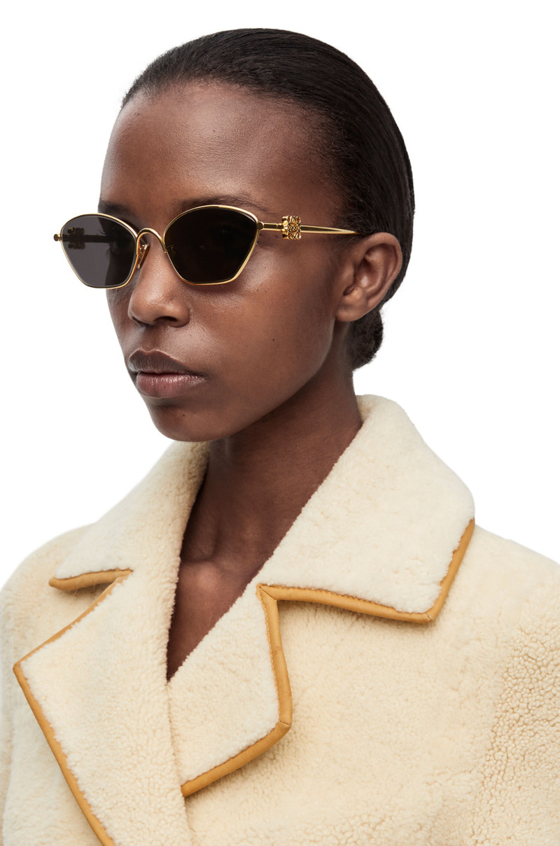 Loewe Anagram hexagonal sunglasses in metal outlook