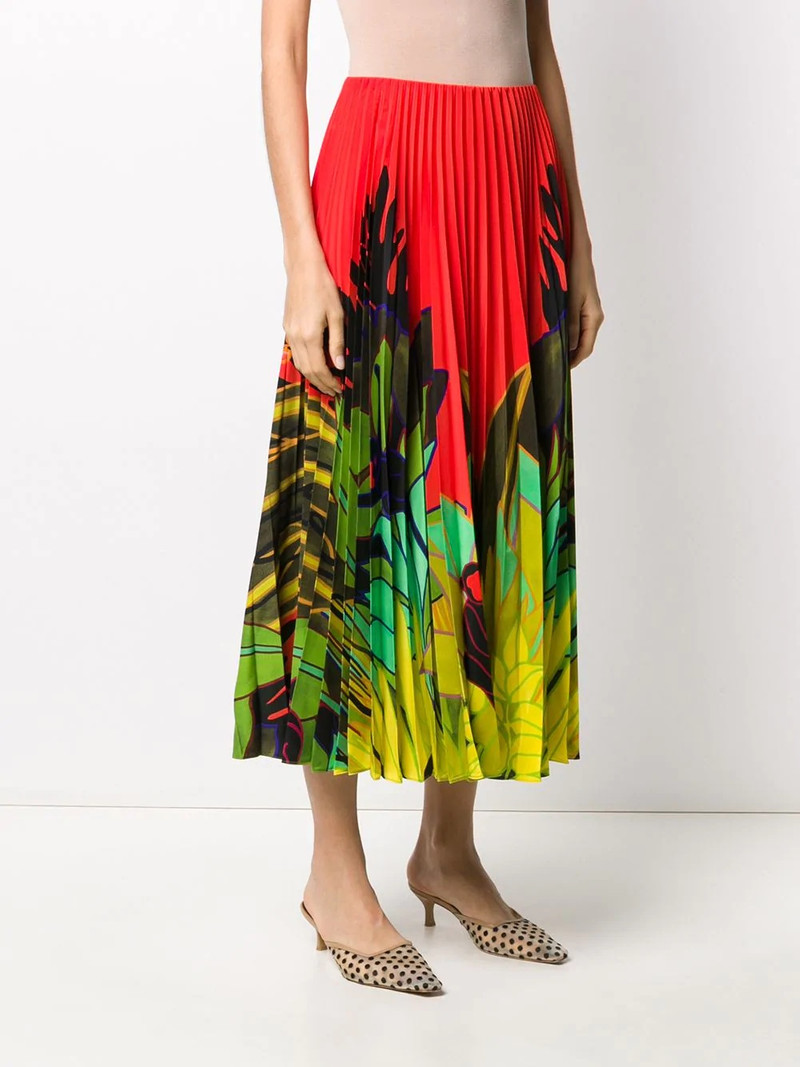Mirrored Monkeys Forest pleated skirt 3