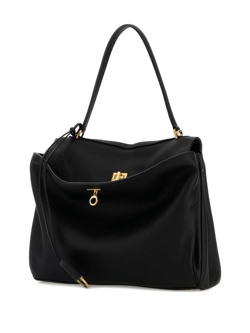 leather slouchy shoulder bag - 3