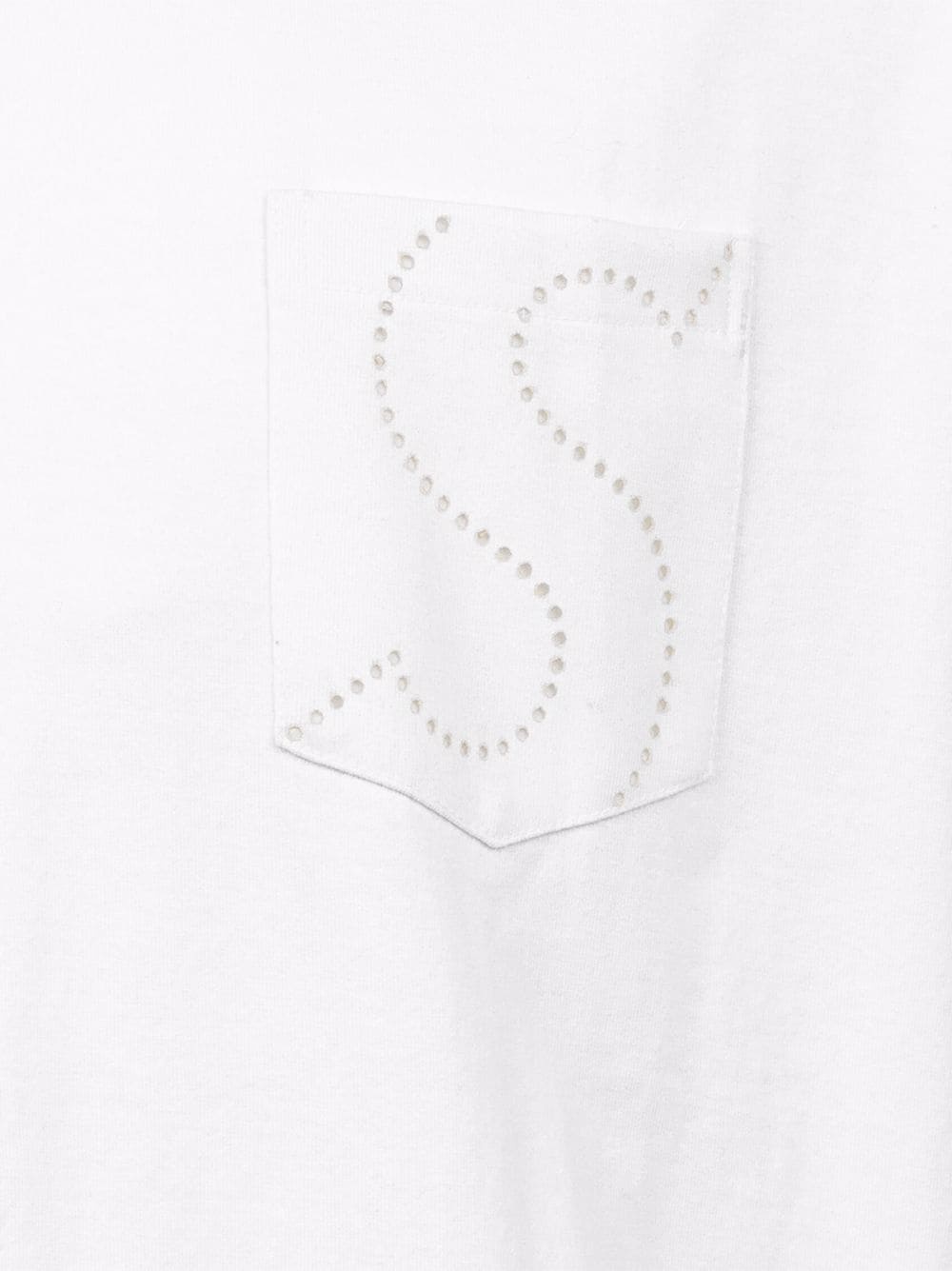 laser cut S logo pocket T-shirt - 3