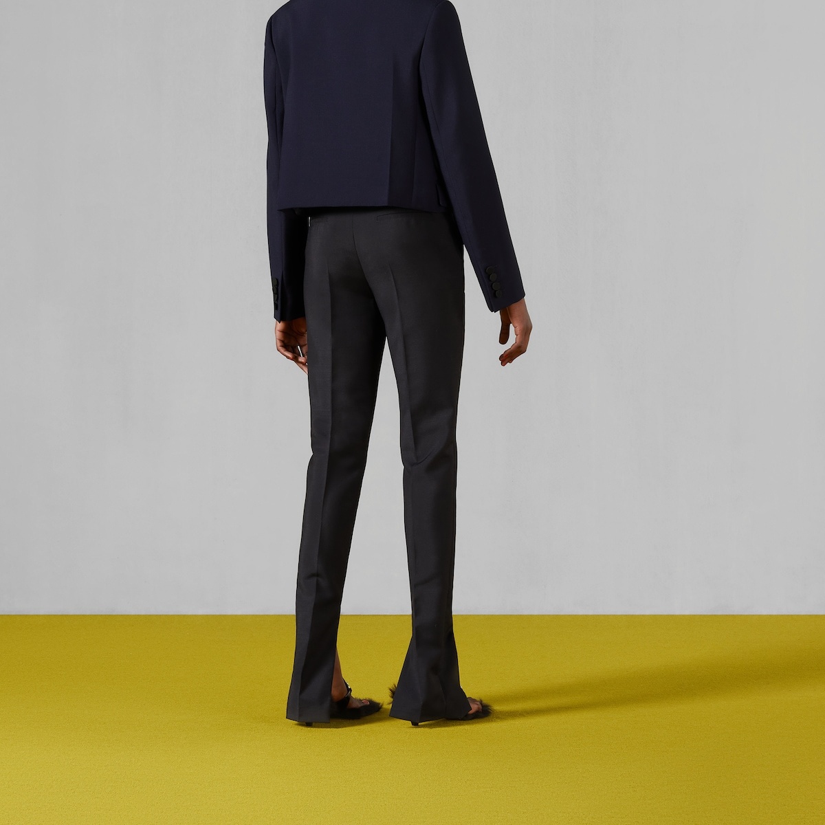 パンツ GUCCI MOHAIR WOOL PANTS WITH HORSEBIT GUCCI Wool mohair pant with Horsebit | REVERSIBLE
