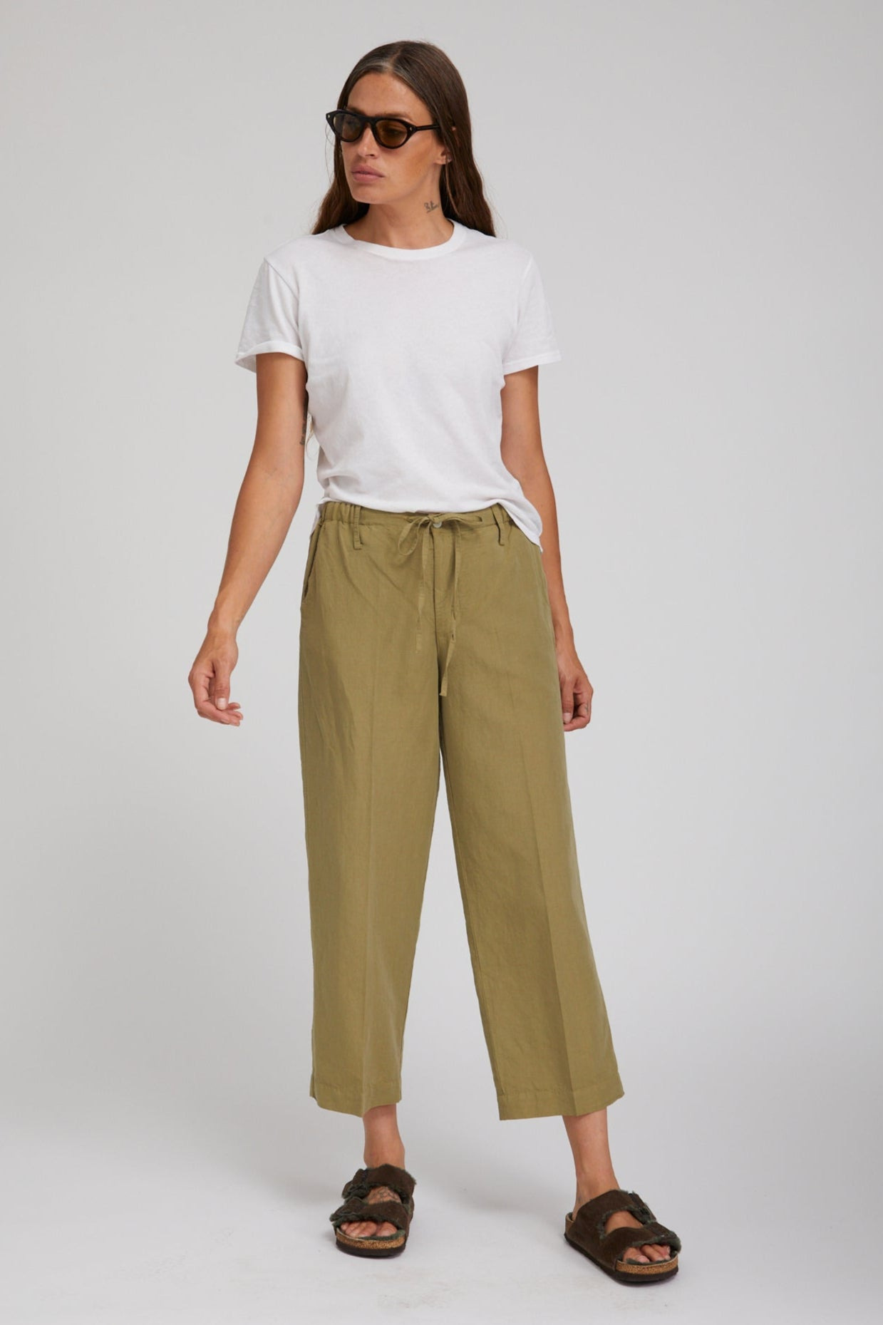 ARMY LINEN AMALFI PANTS - 5