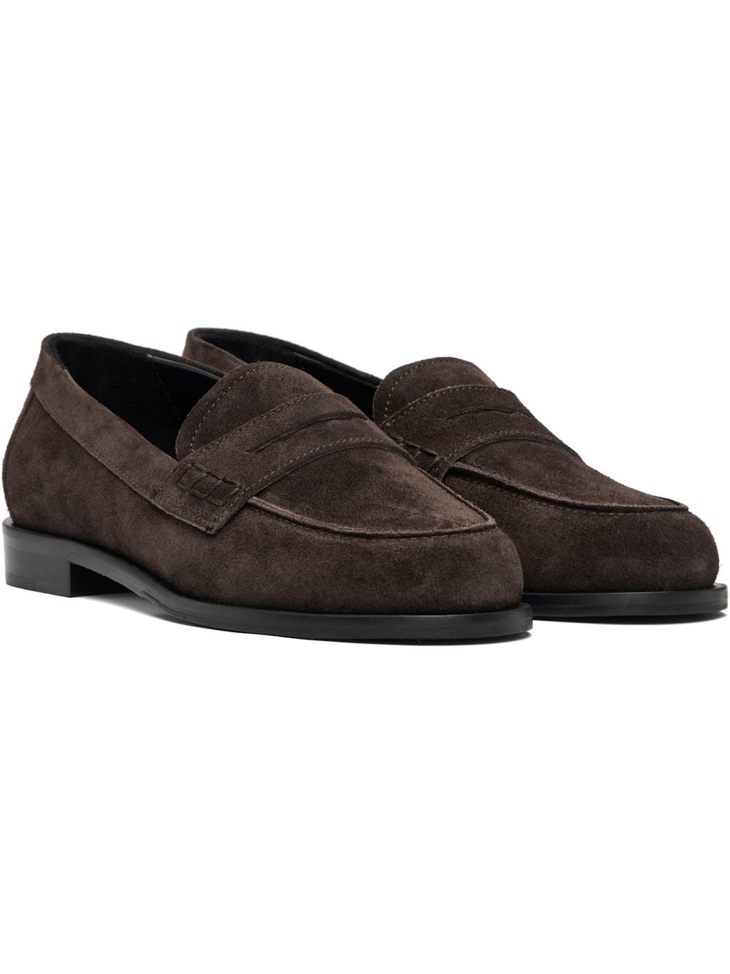 Brown Oscar Suede Loafers - 4