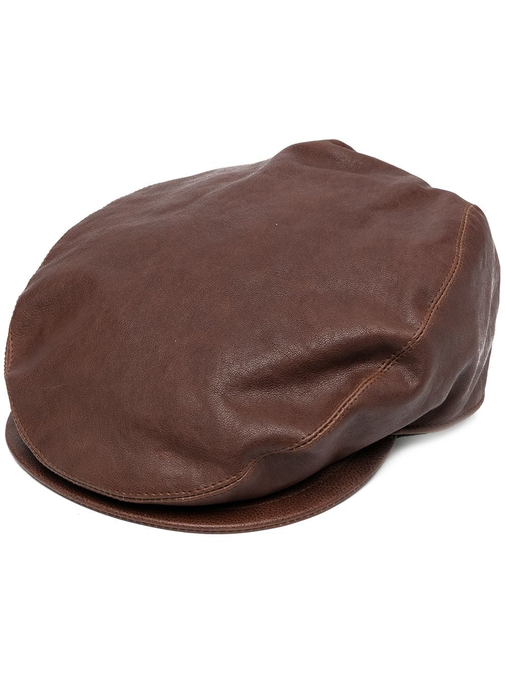 leather flat cap - 1