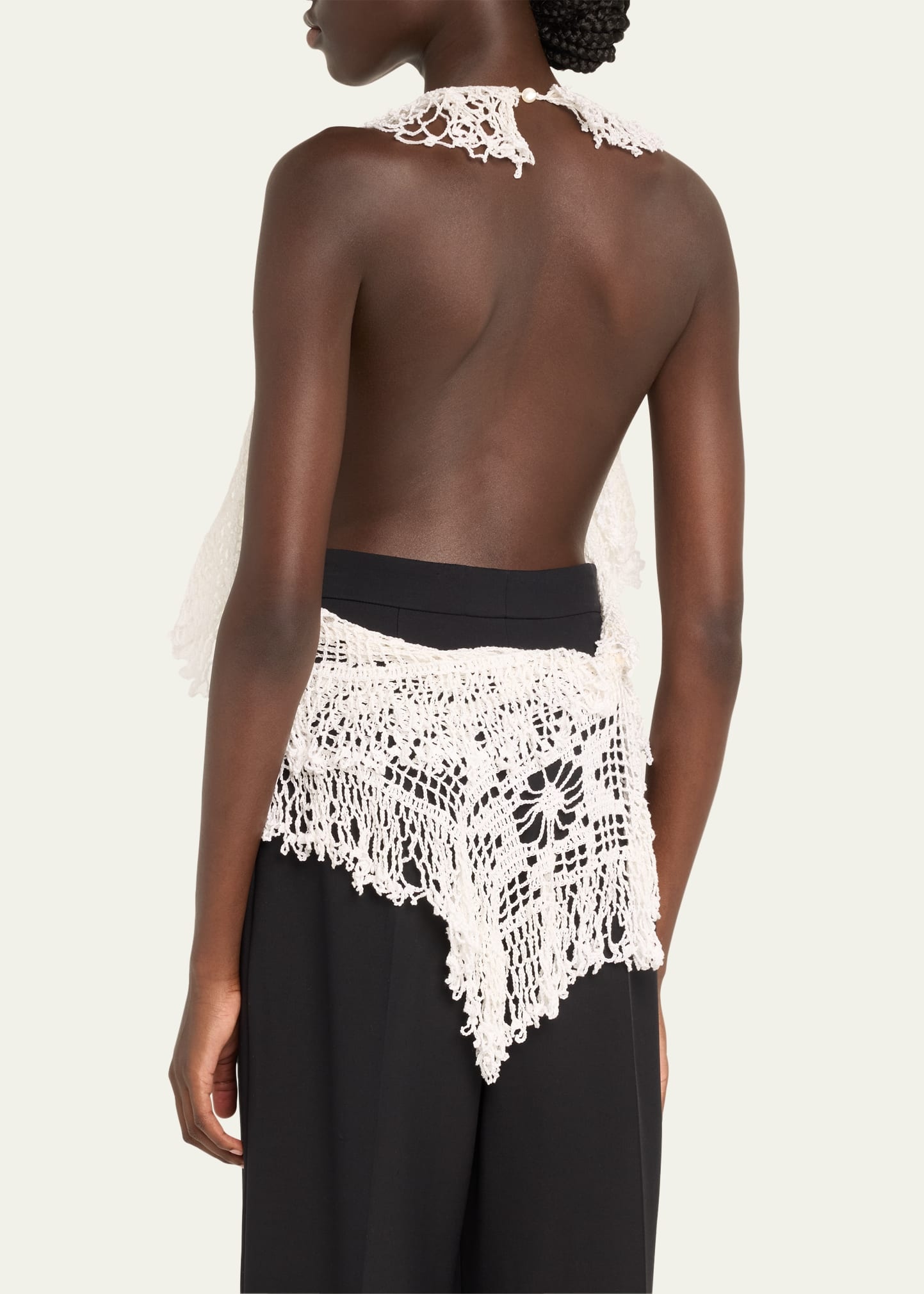Drift Asymmetric Crochet Halter Top - 3