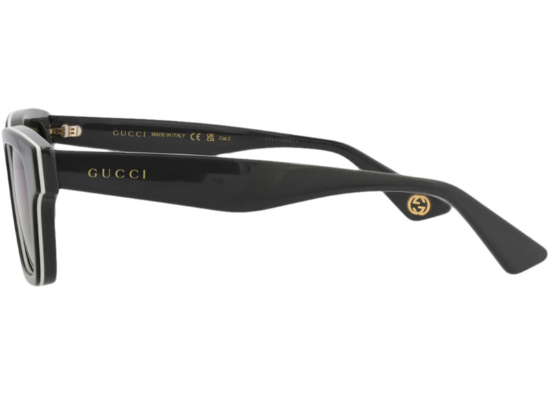 Gucci Square-Frame Recycled Acetate Sunglasses Black Grey Blue (GG1641SA-30015104-003) 3